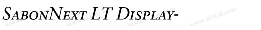 SabonNext LT Display字体转换